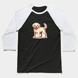 Cute golden labrador retriever as pixel art style illustration Baseball T-Shirt